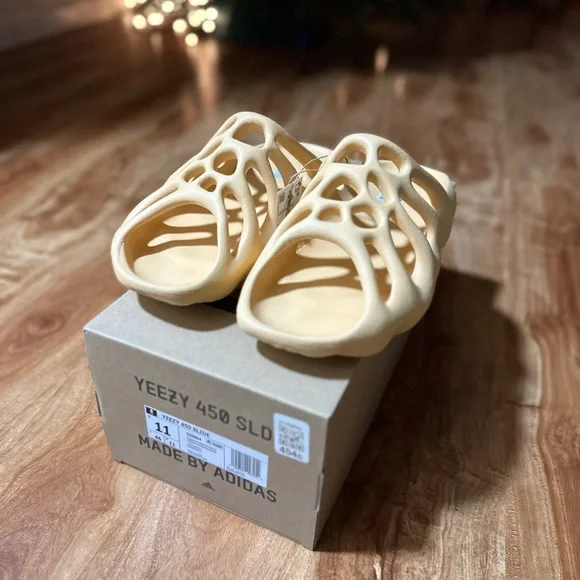 adidas gazelle silver green womens adidas GZ9864 Yeezy 450 Slide Cream Mens Sandals